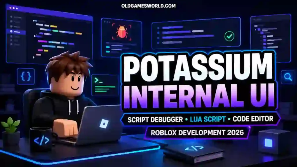 Potassium Internal UI Script with Roblox script debugging and developer tools