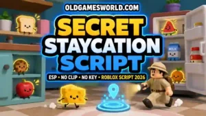 Secret Staycation Script with ESP, No Clip, teleport tools, and No Key access for Roblox