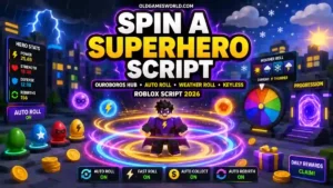 Spin a Superhero Script 2026 with Ouroboros Hub, Auto Roll, Weather Roll and Keyless access