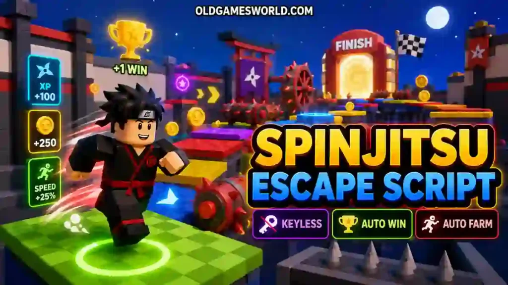 +1 Spinjitsu Escape Script 2026 with Auto Win, Auto Farm and Keyless access