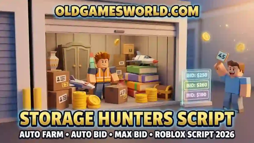 Storage Hunters Script with Auto Farm, Auto Bid, Max Bid, and auction automation features
