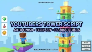 Would You Rather Youtubers Tower Script 2026 with Auto Finish, Teleport and Product Tools